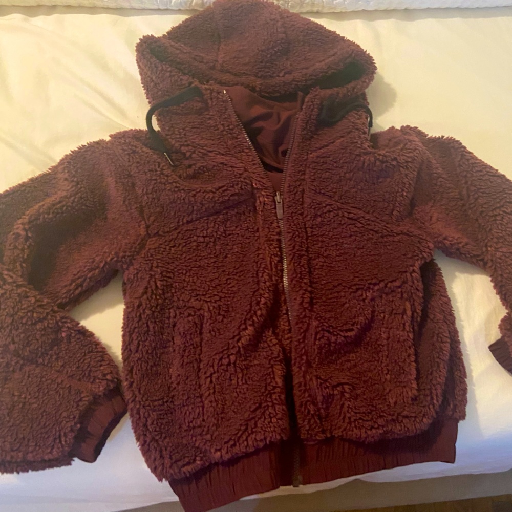Lululemon Reversible hooded fleece jacket xs (4)